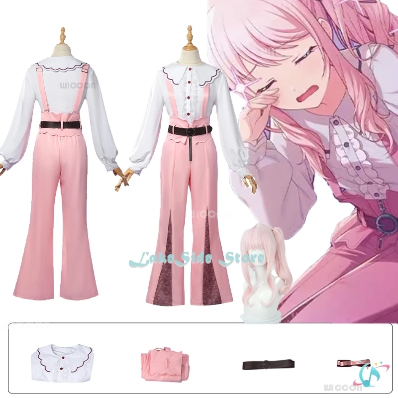 Mizuki Akiyama Косплей Поющие костюмы Game Project Sekai MZK PJSK Розовые брюки для девочек Костюм