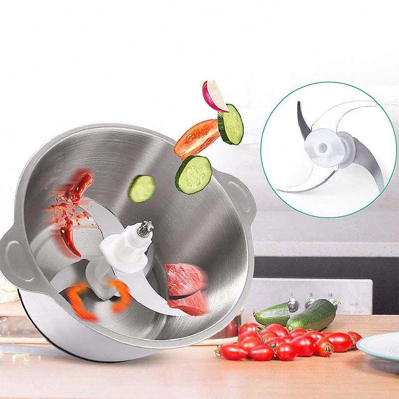 Электрическая мясорубка 2 л измельчитель овощей чеснока пасты слайсер Кухонный