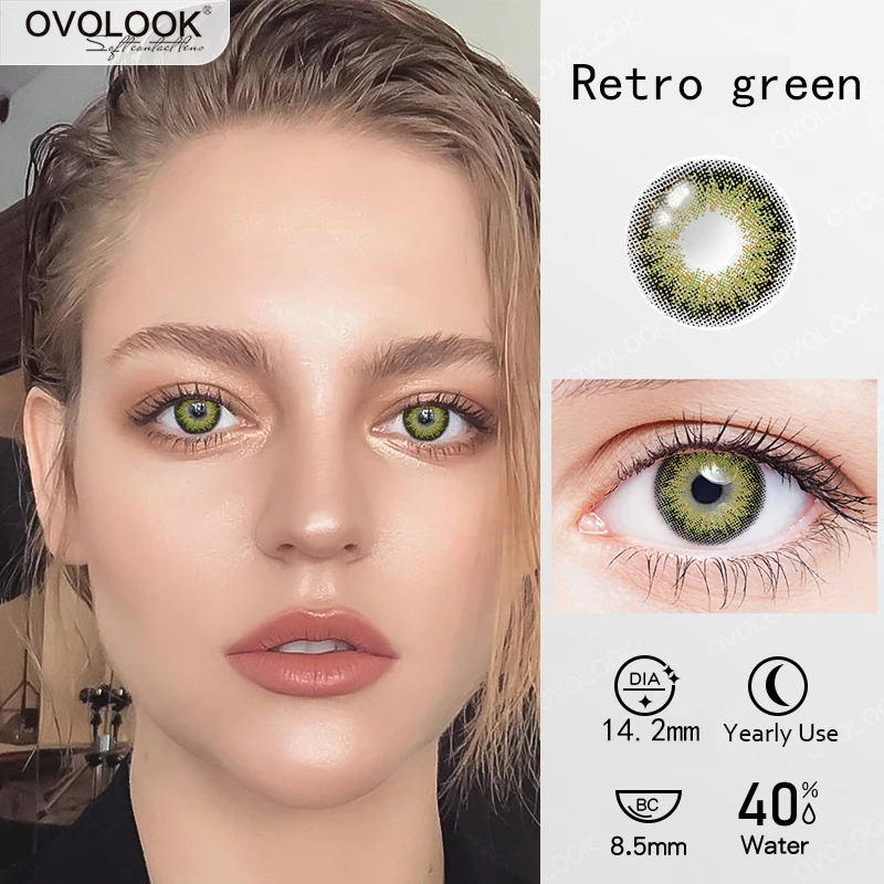 2pcs coloured contact lenses with graduated for eyes change color beautiful pupil cosmetic green and blue lens hydrogel contacts free global shipping