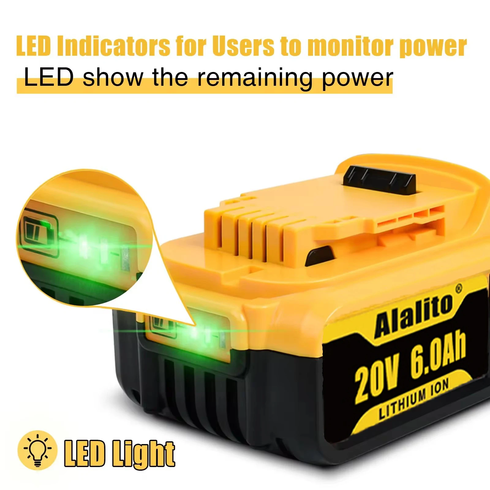 6 0 Ач 18 В замена для электроинструментов Dewalt 20 MAX DCB180 DCB185 DCB184 DCB200 DCB203 DCB181