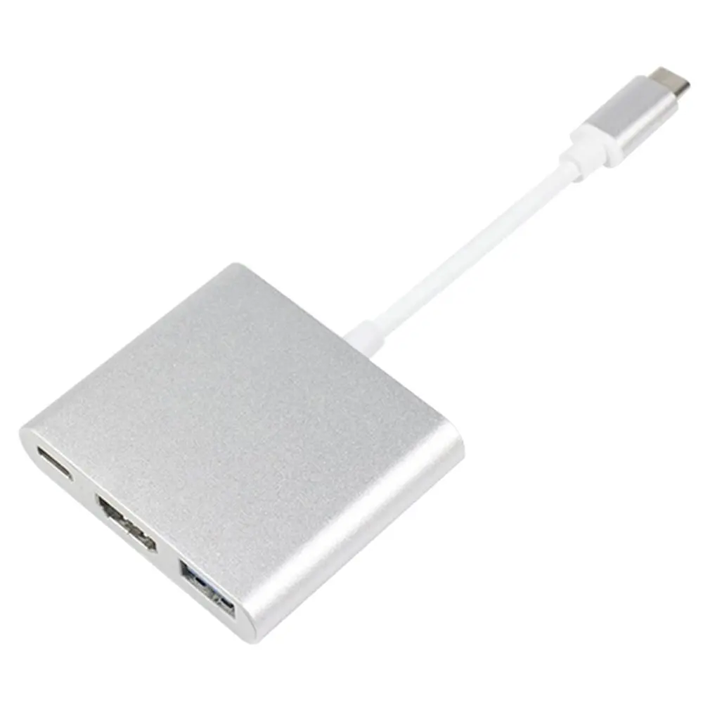 

USB-C To HDMI 3 in 1 Cable Converter For Apple Macbook USB 3.1 Thunderbolt 3 Type C Switch To HDMI 4K Hub Adapter Cable 1080P