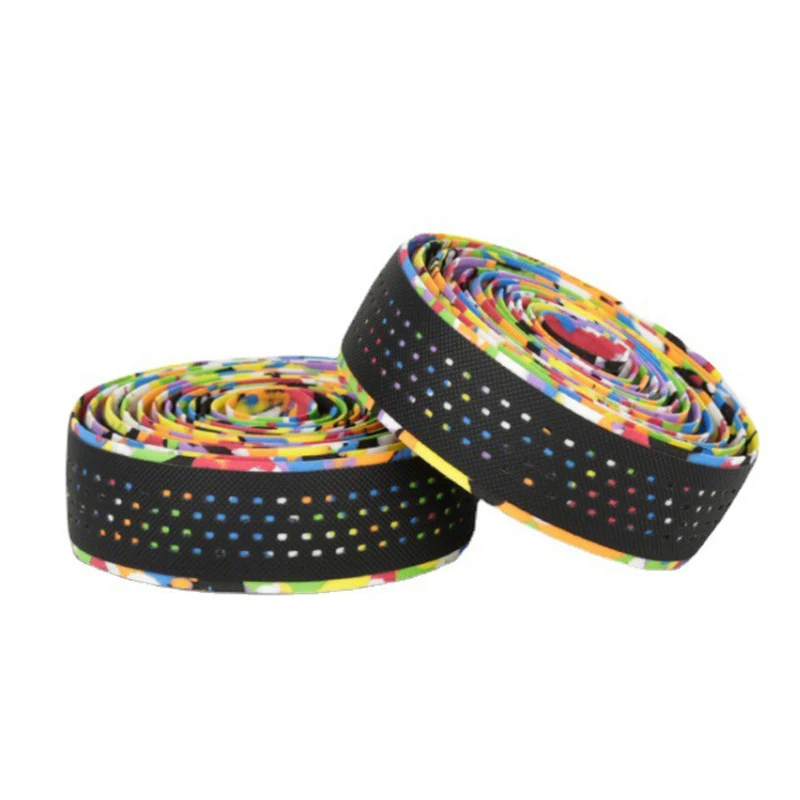 1 Пара Дышащих Перфорированных Лент Для Руля Нескользящая Велосипедная Лента