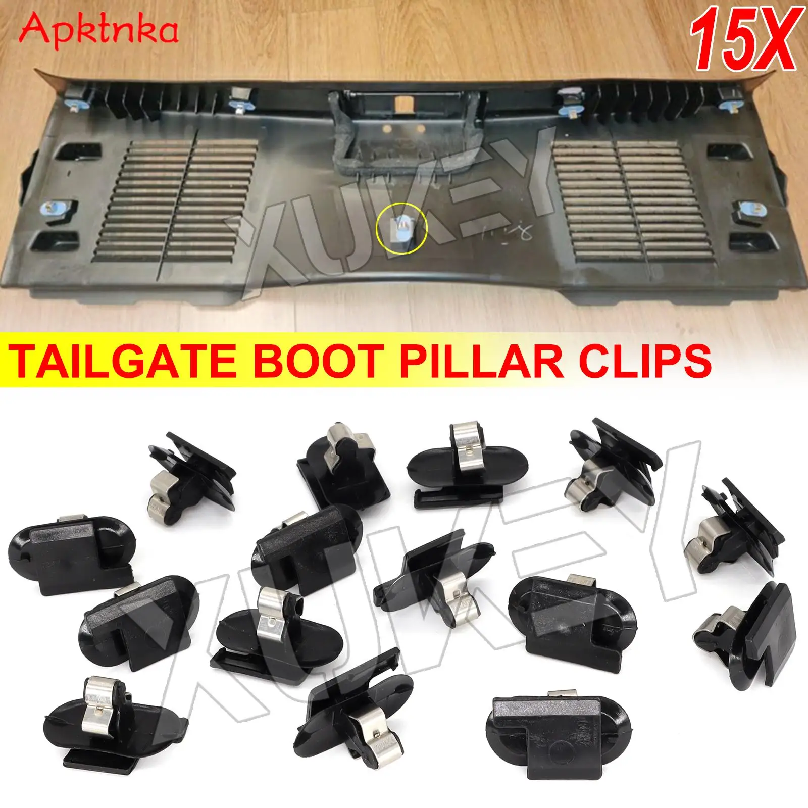 

APKTNKA 15X For Vauxhall Opel Zafira Astra Corsa Meriva Vectra Tailgate Boot Clip A Pillar Trim Mounting Bracket Clamp Fastener