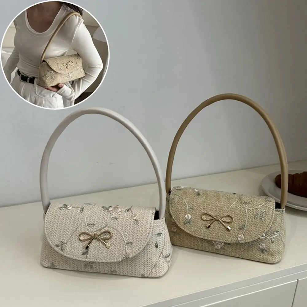 Модная плетеная Трава сумка на плечо ручной работы портативная маленькая