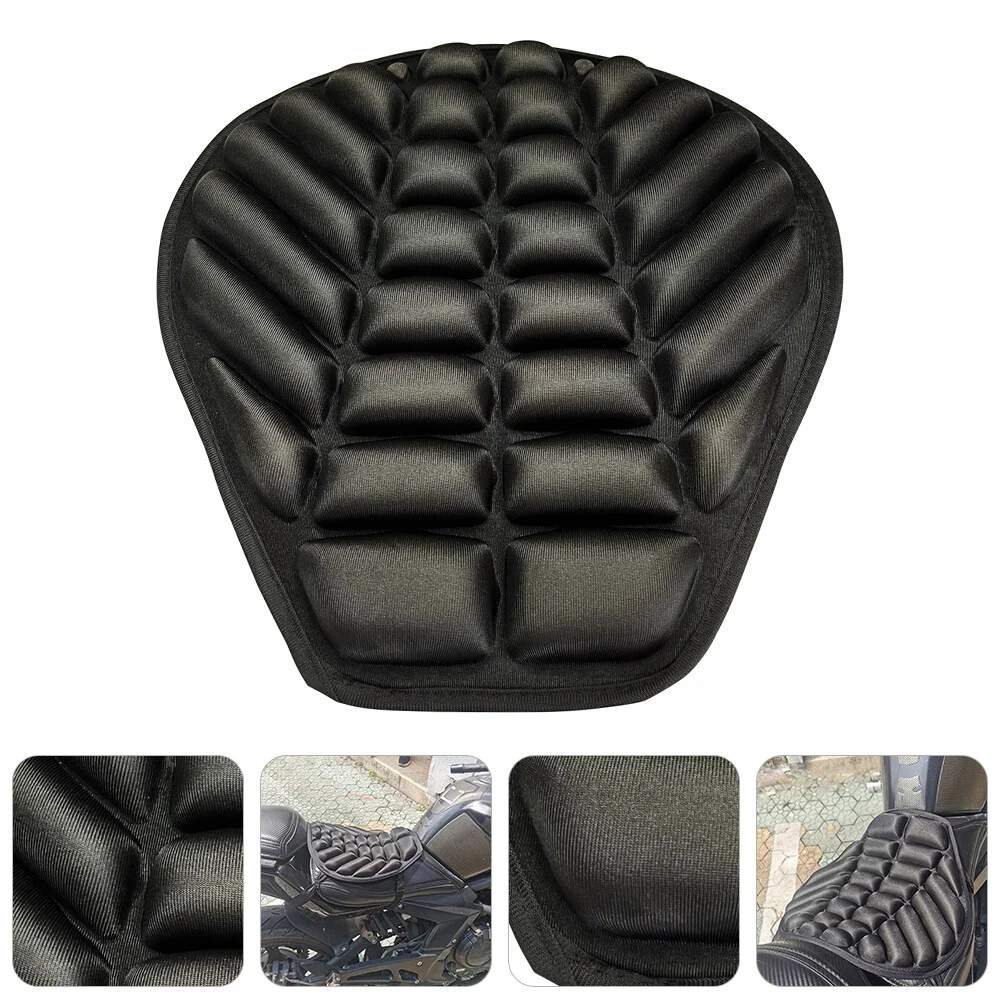 

Motorcycle Seat Cushion Inflatable Air Mattress Pad Travel Black Pouf Long Ride Pearlescent