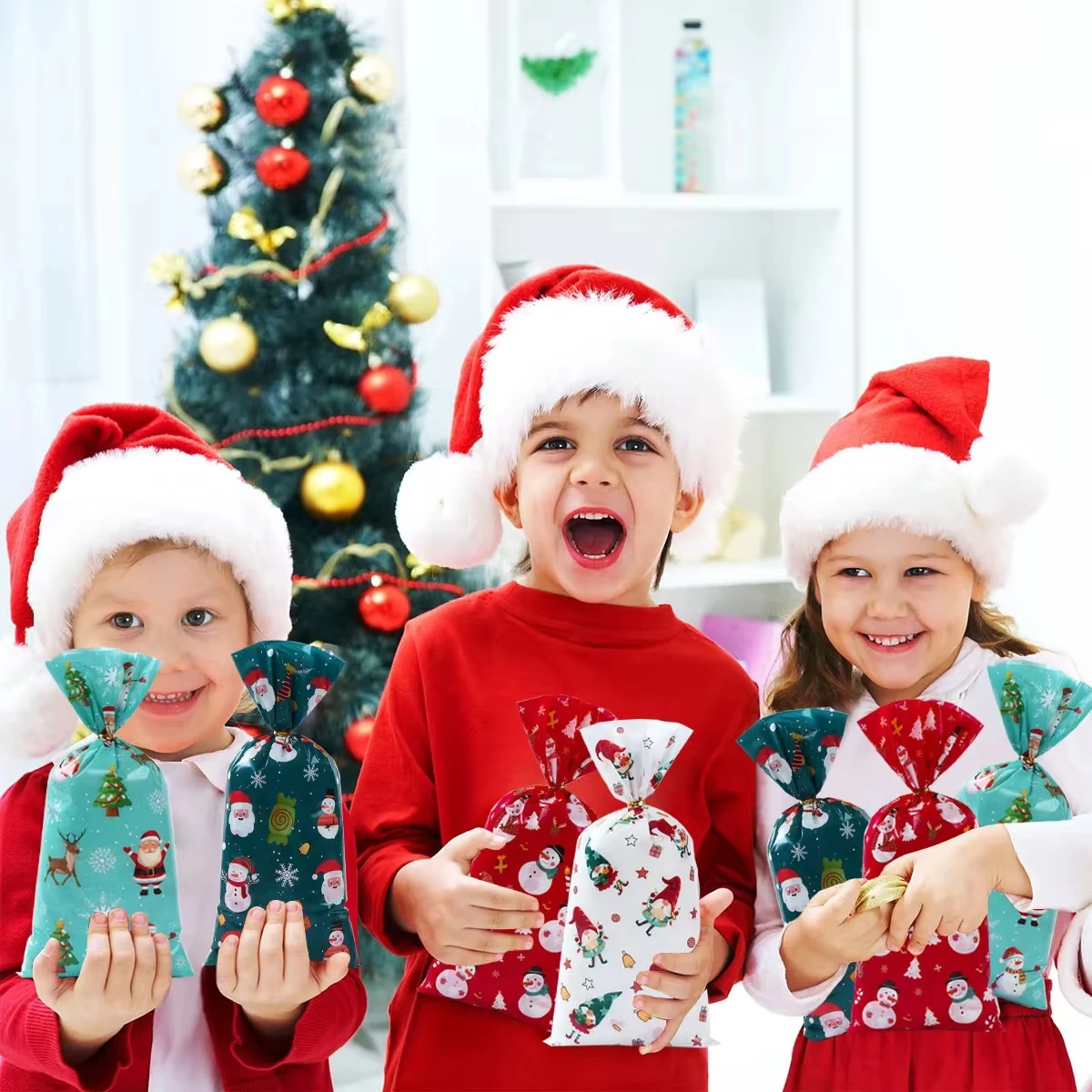 Детские рождественские носки 25/50/100 шт