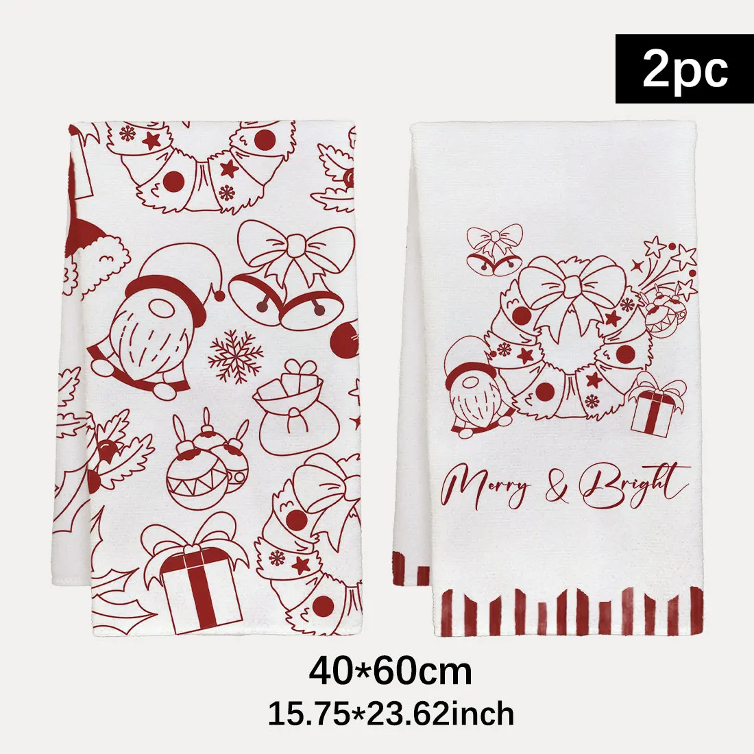 

Рождественские кухонные полотенца из полиэстера 2 шт.