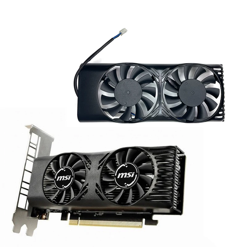 

MSI Geforce GTX 1650 4GT LP Graphics Card Cooler Fan Replacement R271 XY-D05510S 12V 0.28A 2Wire Connector 2Pin Cooling Fan