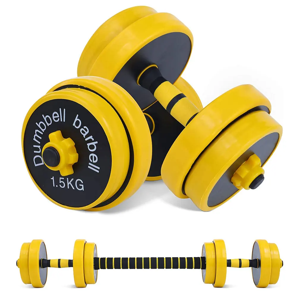 

Adjustable Dumbbell Barbell Weight Pair, Free Weights 2-in-1 Set, Non-Slip Neoprene Hand, Home, Gym, Office 22LB or 11 LB Pair