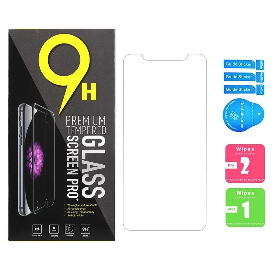 

100 Stks/Partij 9H Screen Protector, beschermende Glas For A Iphone 1112 Pro Max X Xs Max Xr, gehard Film For A Iphone 8 7 6 6S