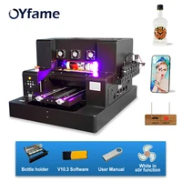 OYfame A3 UV Flatbed Printer Multifunction Varnish UV Printer For Phone Case Glass Metal Acrylic Ceramic A3 UV Printing Machine
