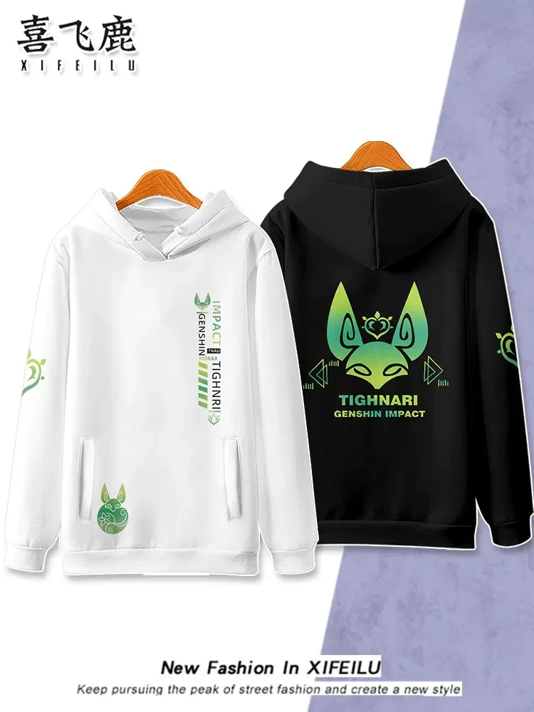 

Толстовка с капюшоном в стиле аниме Genshin Impact toughnari, свитшот для мужчин и женщин, Свободный пуловер для студентов, топы