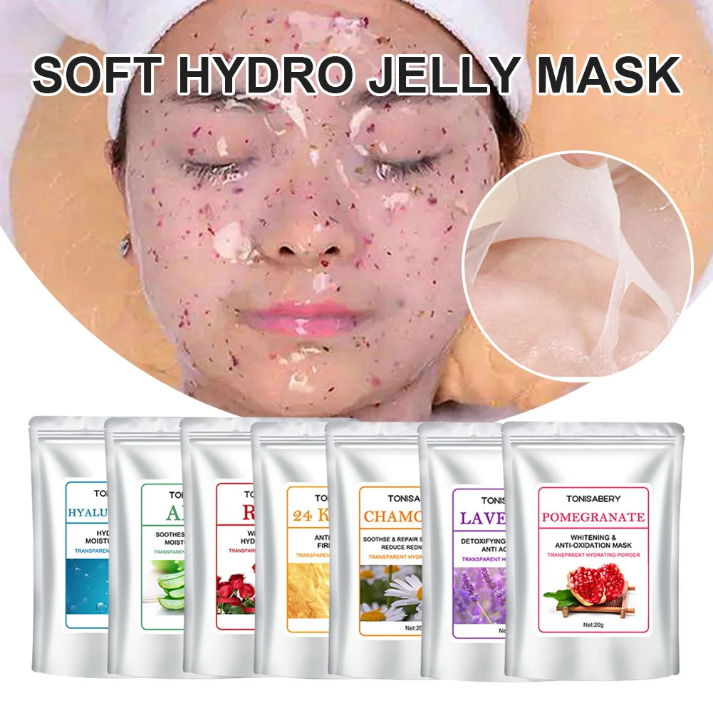 1PC Soft Hydro Jelly Mask Powder Facial Spa Peel Off Mask Skin Care Hydrating Whitening Facial Jelly Mask For Face Skin Care