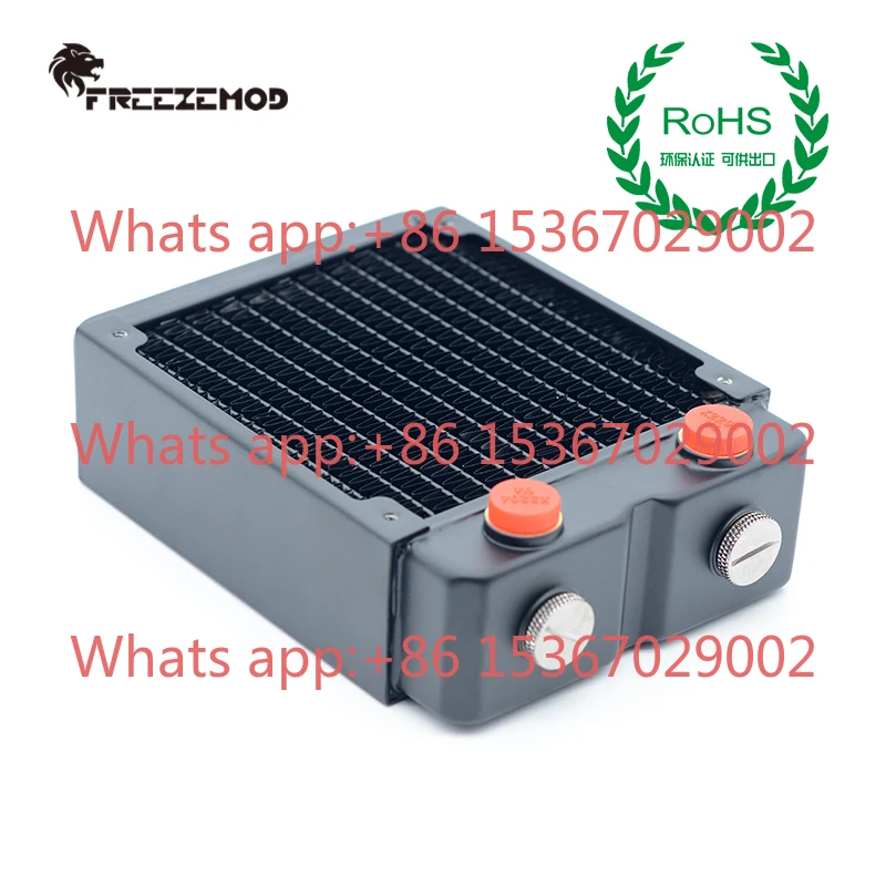 Фото FREEZEMOD двухслойный, толщиной 45 мм, TSRP-HP45-120, медный ряд рассеивания тепла с водяным охлаждением, 5 отверстий, сертификация ROSH №1