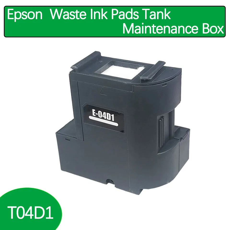 Фото Epson L4150 L4160 L4260 L6171 L6170 L6270 L6490 L6190 L6191 T04D1 Прокладки для отработанных чернил Бак T04D1 Коробка для обслуживания принтера Epson №1