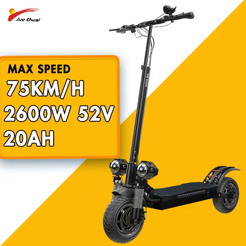 Electric Scooters JueShuai X700 for Adults Fast 75KM/H E Scooter 2600W 52V Scooter Elecric 60KM Range Dual Motor EU USA Stockt
