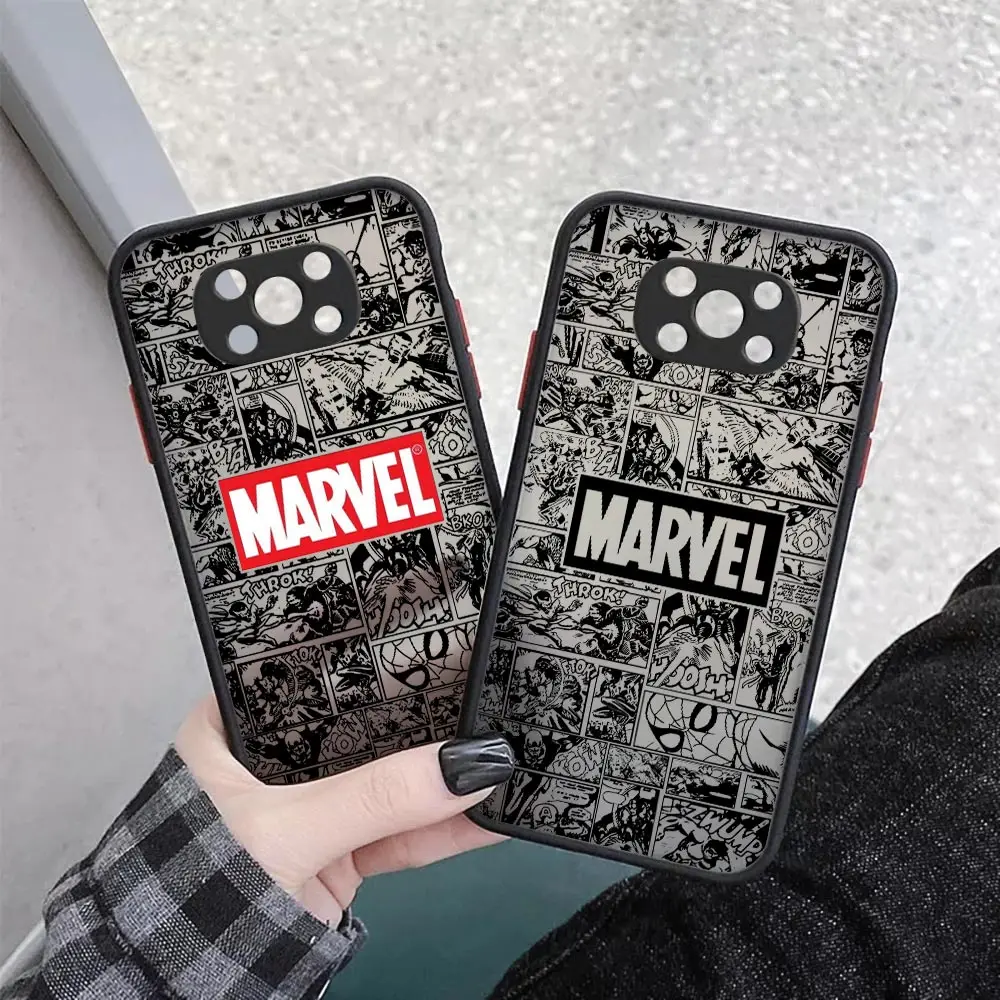 

The Avengers Marvel Comic Deadpool Matte Case For Xiaomi Mi POCO X4 X3 X2 M4 M3 M2 F4 F3 F2 C40 NFC GT Pro CC9 A3 Mix4 5G Cover