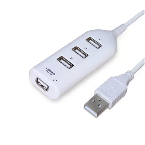 

USB 2.0 Hub USB 2.0 Hi-Speed 4-Port Splitter Hub Adapter White Computer Accessories Notebook Hub Adapter hub usb Dropshiping