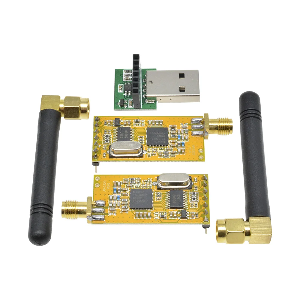APC220 Wireless RF serial Data Modules With Antennas Data Communication USB Converter Module Adapter Kit For Arduino 3.3V-5V