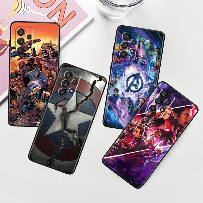 

Avenger Marvel Superhero For Samsung Note 20 10 Ultra Plus A31 A8 A14 J6 A12 A5 A70 A7 A34 A25 A04 A24 5G Black TPU Phone Case