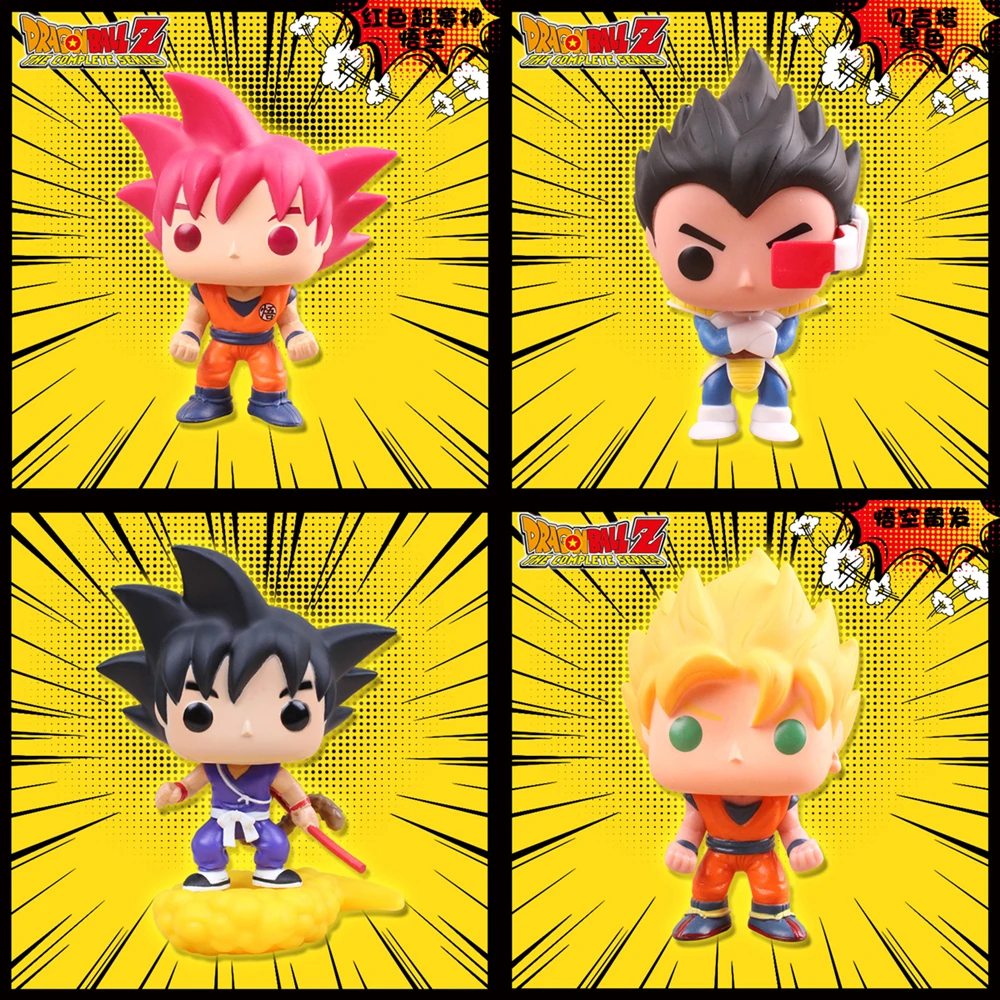 

Dragon Ball Anime Figur Big Head Doll Goku Buu Vegeta Frieza Q Version Bobblehead Action Figur Pvc Model Character Collection