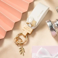 french shell key chain creative ins small fresh key ring ladies exquisite hand rope car pendant phone charm couple small gift