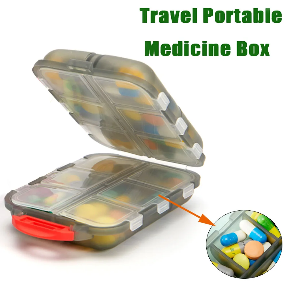

Travel Pill Organizer Moisture Proof Pills Box for Pocket Purse Daily Pill Case Portable Medicine Vitamin Holder Container