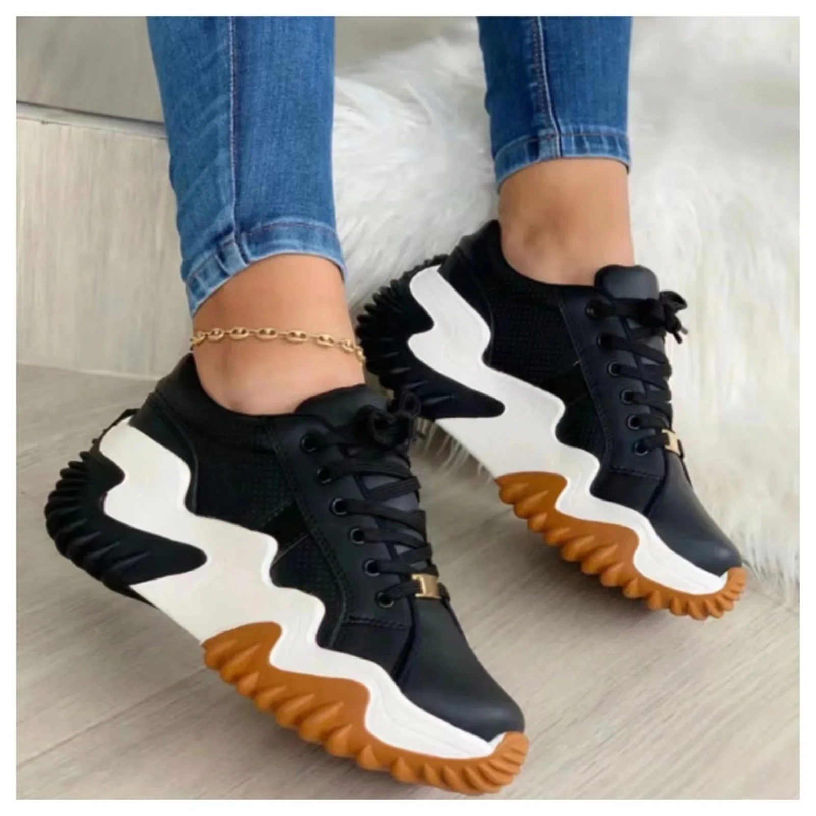 Autumn Casual Daddy Shoes Women 2022 Ladies Sneakers Woman Comfort Vulcanized Female Chunky Designers Platform Trainers Shoes