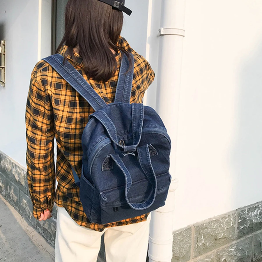 Xiaomi Denim School Bag Teenager Backpack Ladies High Capacity Women Backpacks Travel Bag Students Mochila Bolsa Backpack