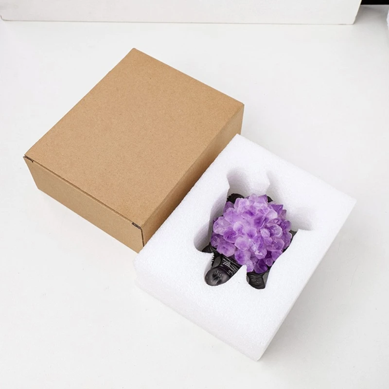 Декоративная статуя черепахи из натурального хрусталя украшение статуи с