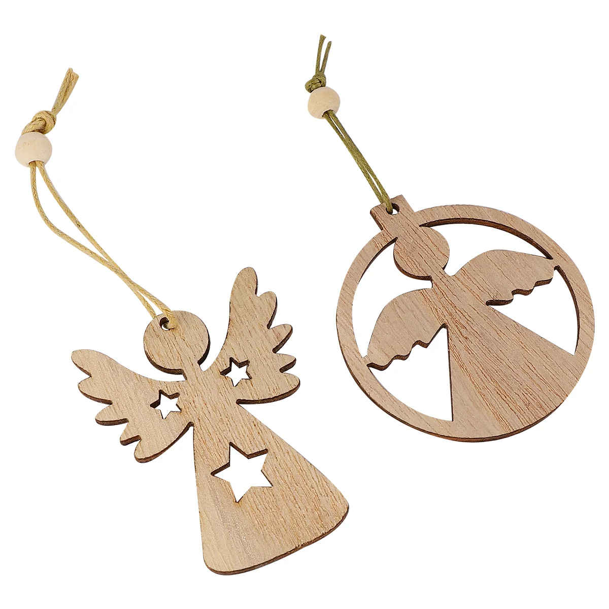 

Christmas Decoration Party Pendant Wooden Tree Ornament Angel Shaped Dinner Table