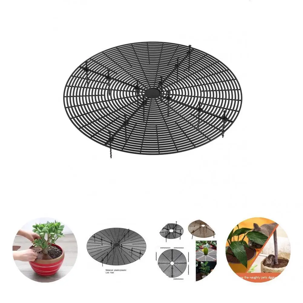 

Unique Plant Pot Grid Cover Round Edge 2 Colors Flowerpot Grid Cover for Home Plant Pot Protector