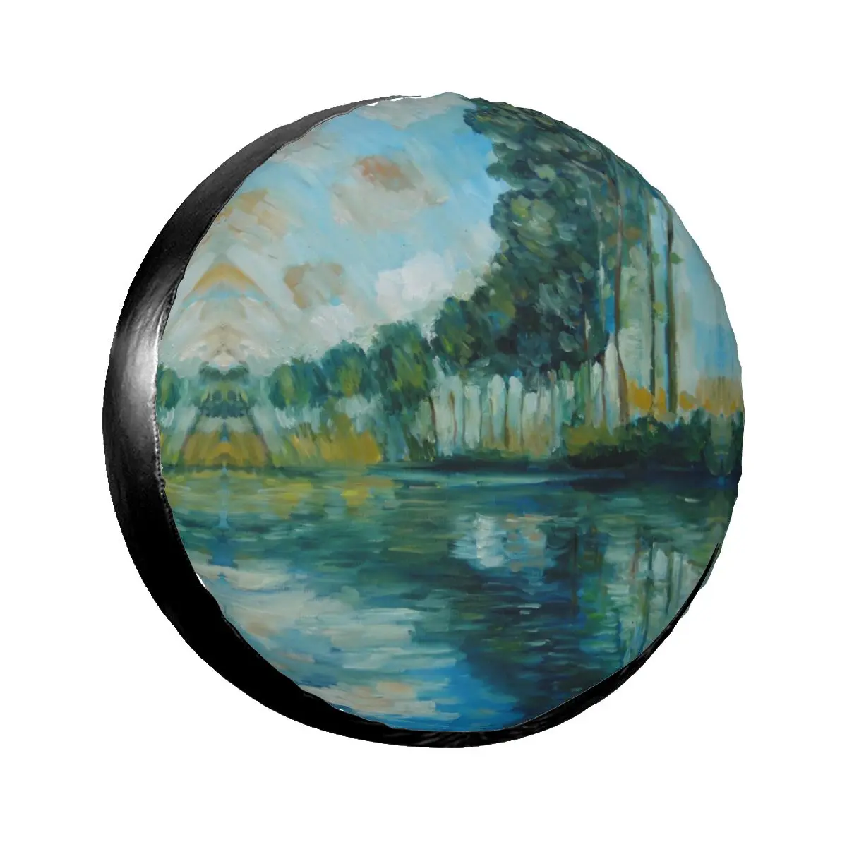 

1Pc Car Spare Tire Cover Oil Painting Still Life The Scenery Case Polyester Tire for Cars Wheel Protection Cover