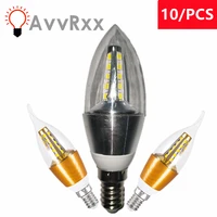 avvrxx 10pcs led e27 e14 retro edison led filament bulb lamp 110v 220v light bulb glass bulb vintage chandeliers candle light