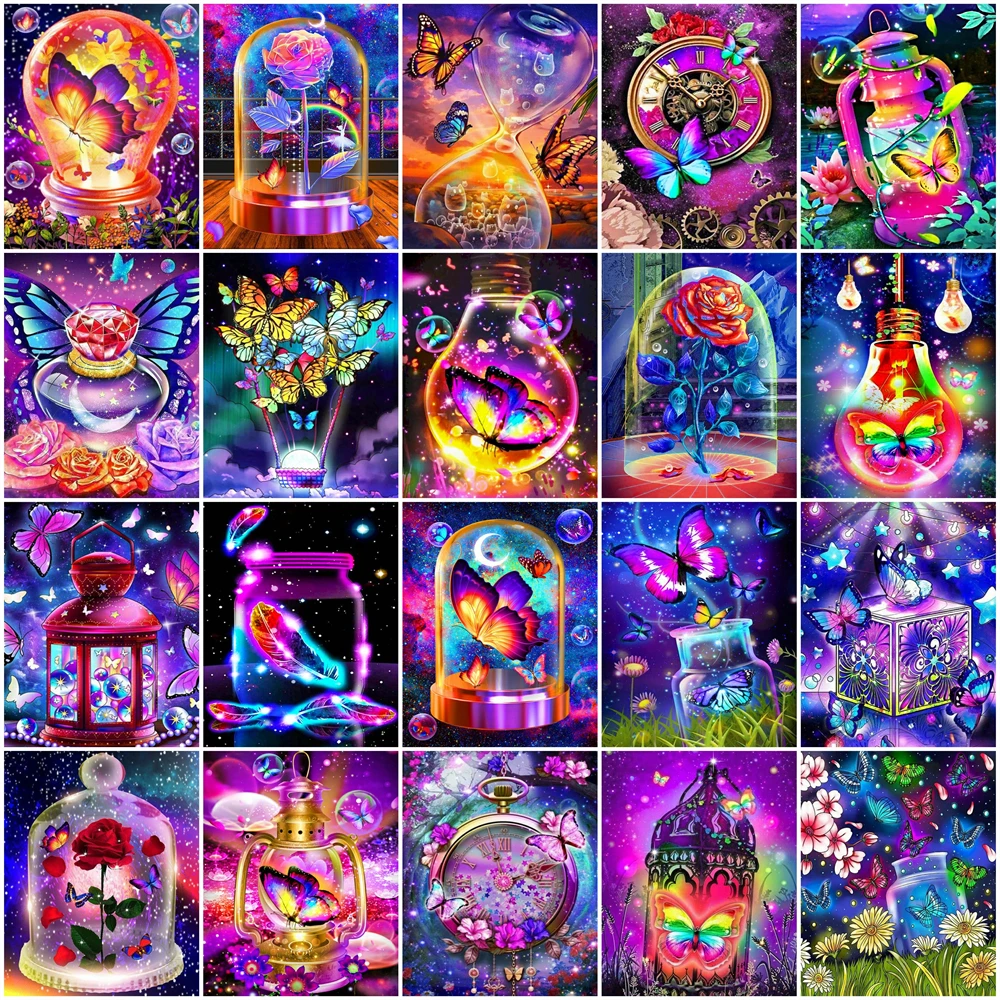 

EverShine Diamond Painting Butterfly Rose Diamond Embroidery Animal Cross Stitch Bottle Mosaic Flowers New Arrival Wall Art