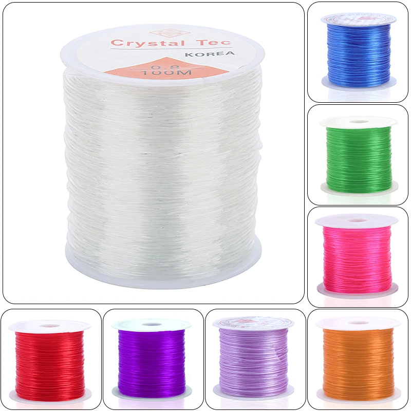 Nylon Elastic crystal line 100M DIY Jewelry Making Supply Wire String colorful line for necklace bracelet pendant making