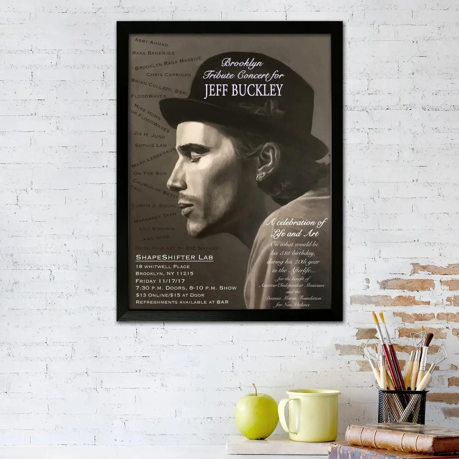 Джефф Бакли Холст Художественный постер Настенное искусство Картина с принтом