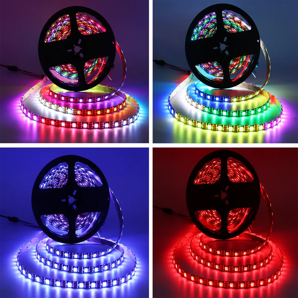 DC5V SK6812 RGBW(Similar WS2812B) 4 In 1 Led Strip 3060144 Ledsm Individual Addressable Led Light Black White PCB IP306567 (art.: 3920ca91c1d66) - 3920ca91c1d66