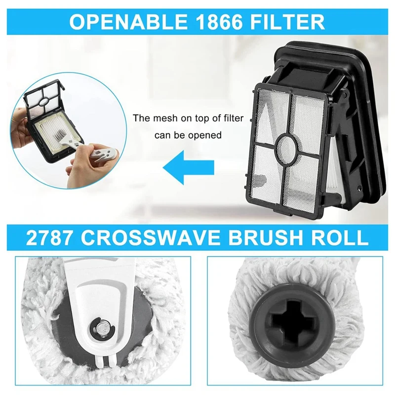 Запасные части для Bissell Crosswave Cordless Max 2554 2554A Series рулоны щетки разных поверхностей