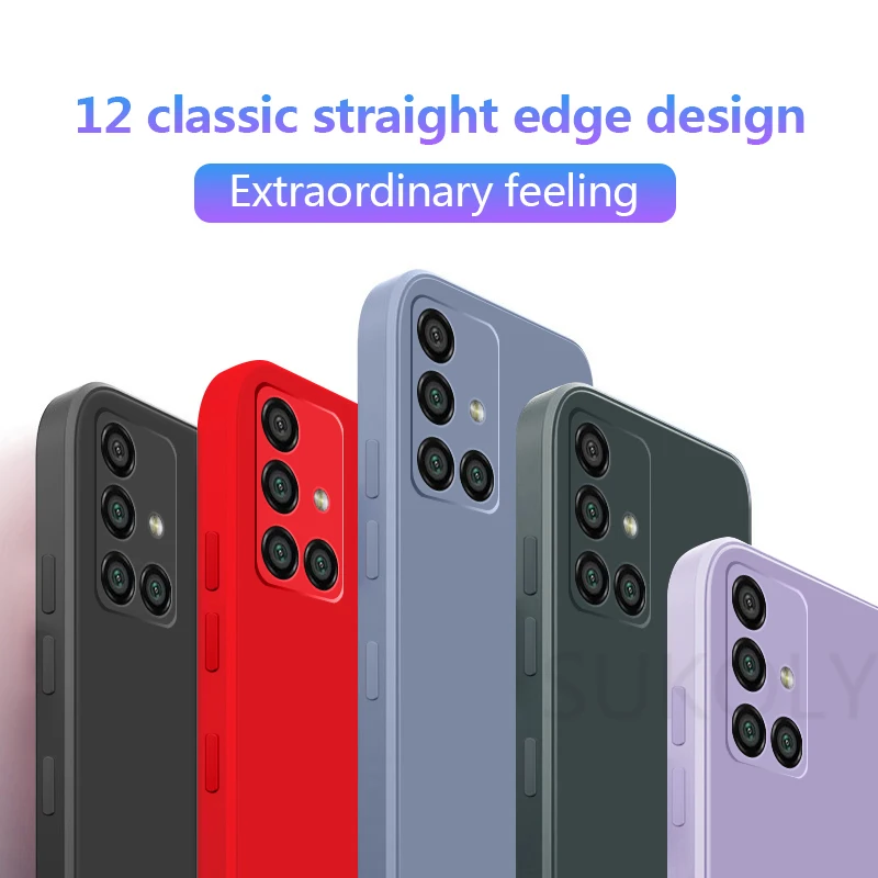 Soft Liquid Silicone Case For Samsung S20 S21 FE 5G A51 A71 A21S A31 Original Case For S23 Ultra S21 S22 Plus A52 A72 A12 A32 