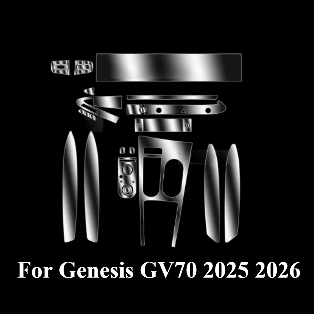 Фото Для Genesis GV70 2025 2026 защитная пленка PPF автомобильные аксессуары прозрачный ТПУ GPS-навигация панель передач наклейки на центральную консоль №2