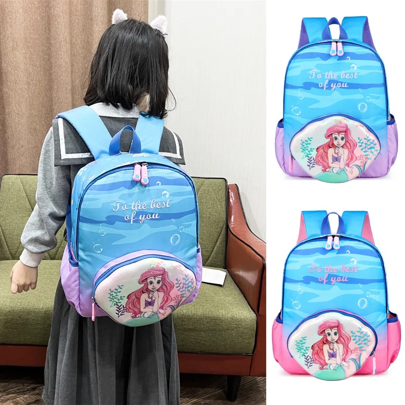 Children Large Capacity Cartoon Mermaid Kindergarten Backpacks New Girls Princess Leisure Schoolbags for Primary School Students
