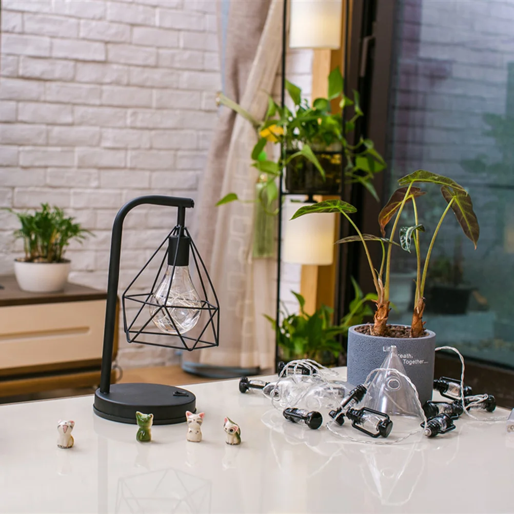 

1Pc Copper Wire Table Lamp with no (Warm Light Style Black)