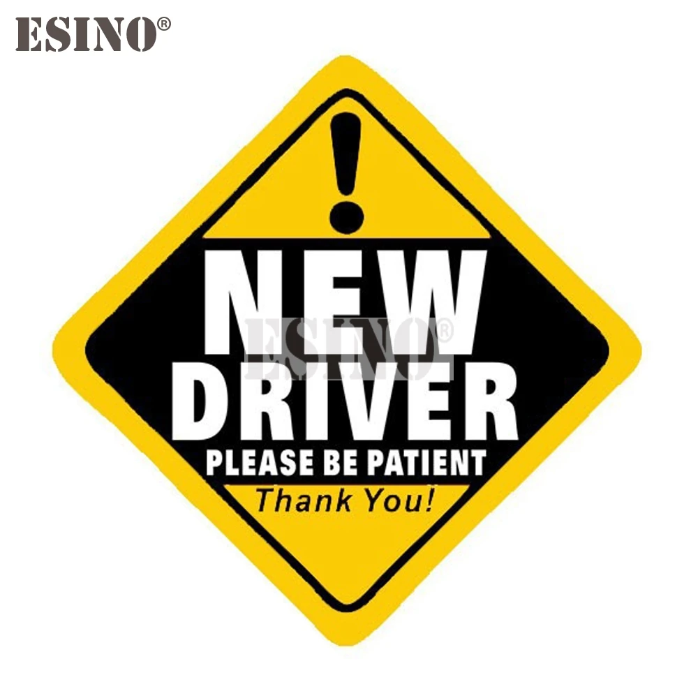 

Предупреждение о стайлинге автомобиля, пожалуйста, будьте терпеливы, новый водитель, декоративная клейкая ПВХ водонепроницаемая наклейка, виниловая наклейка на стекло всего тела