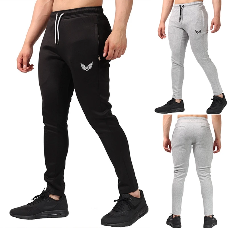 

Hot Kf-Men's Sports Fitness Trousers Casual Men's Stretch Slim Feet Trousers