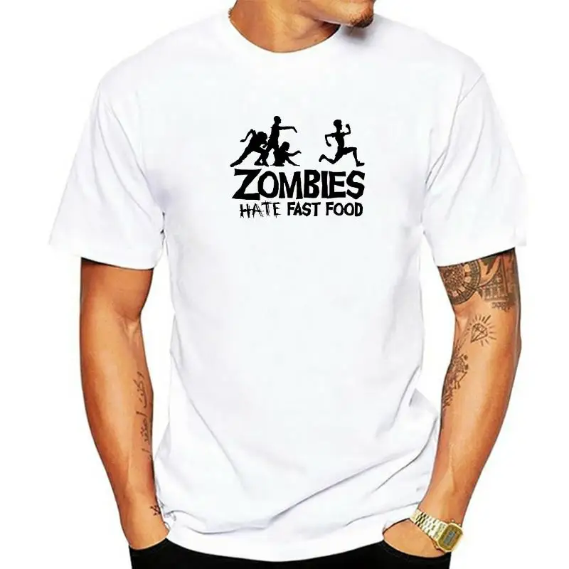

Summer Men T Shirts Zombies Funny Slogan Top Tees Glowing Swag 100% Cotton Tshirt Crew Neck Casual Printed Tshirt Plus Size