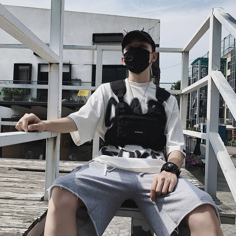 New Fashion Tactical Chest Bag For Men Bicycle Bullet Hip Hop Vest Streetwear Bag Waist Pack Functional Tooling Kit for Running
