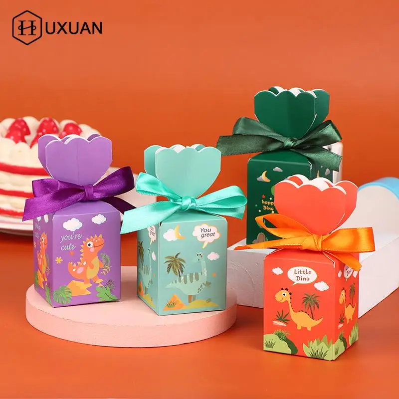 Zoo Animals Gift Box Dinosaur Birthday Decor Balloon Straws Baby Shower Jungle Party Supplies