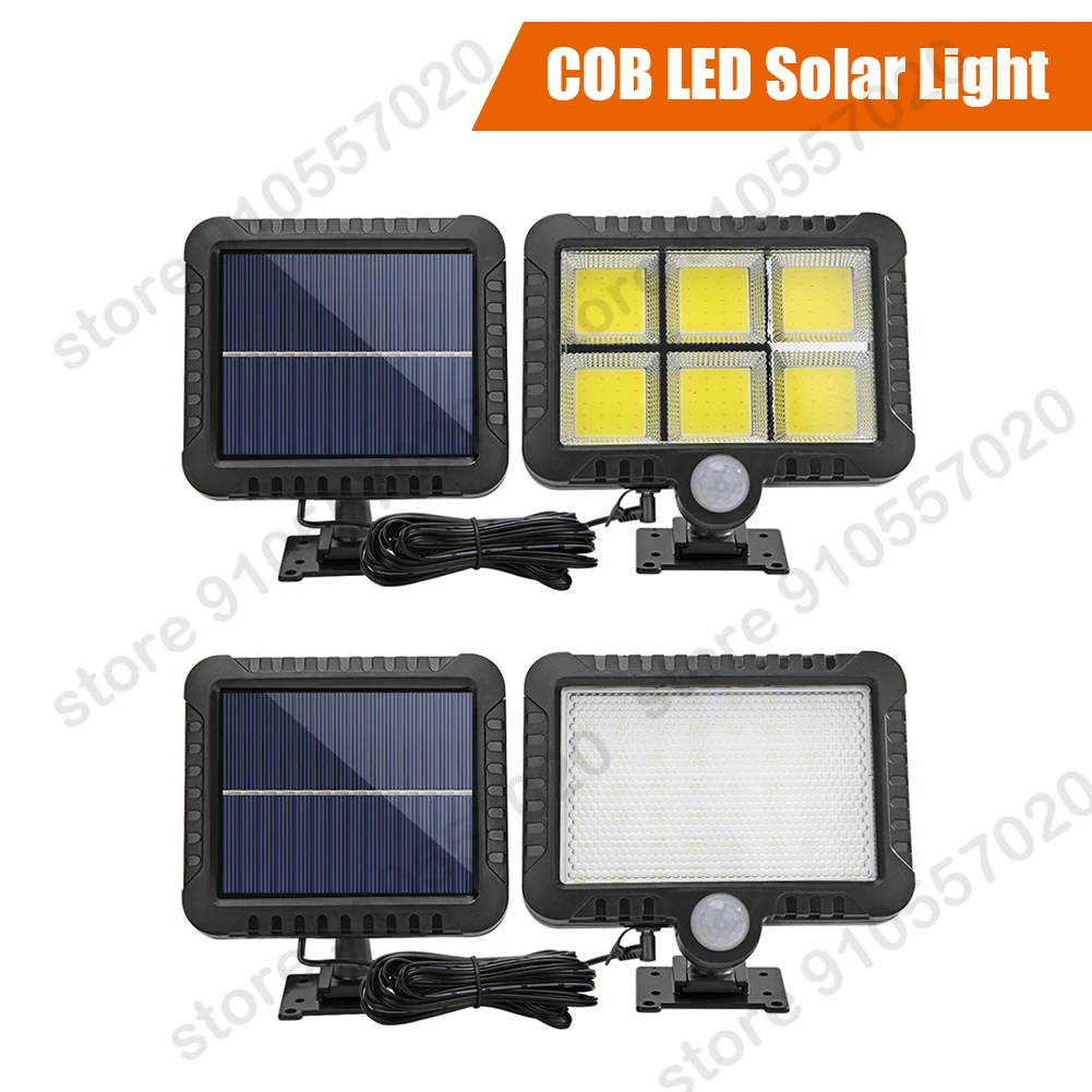

COB LED Solar Light Outdoor Lighting with PIR Motion Sensor Garage Lamp for Garden Decoration Solar Powered Wall Lamp Spotlight