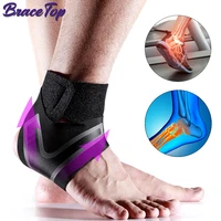 bracetop 1 pc sport ankle support elastic high protect sports ankle equipment safety running basketball ankle brace support new